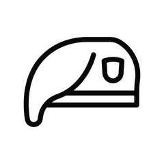 beret line icon illustration vector graphic