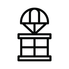 airdrop line icon illustration vector graphic