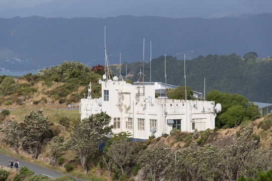 Radio Transmitting Station at Mount Victoria, Wellington, New Zealand.