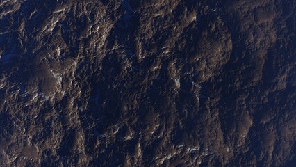 Fototapeta na wymiar 3d render of abstract planet surface with high detailed relief