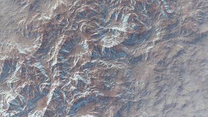 3d render of abstract planet surface with high detailed relief