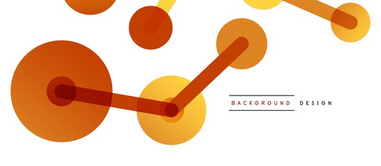 Abstract background. Round dots connected by lines. Trendy techno business template for wallpaper, banner, background or landing