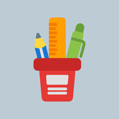 Stationery icon in flat style, use for website mobile app presentation