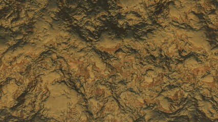 3d render of abstract planet surface with high detailed relief