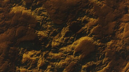 3d render of abstract planet surface with high detailed relief