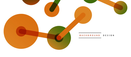 Line points connections geometric abstract background. Circles connected by lines. Trendy techno business template for wallpaper, banner, background or landing