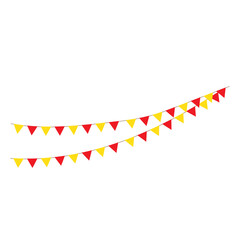 Fototapeta premium Happy birthday party, birthday party, colorful party flags, flat vector illustration and icons
