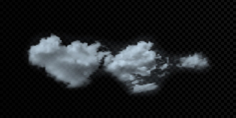 Vector cloud on a transparent background, smoke. Gradient mesh.