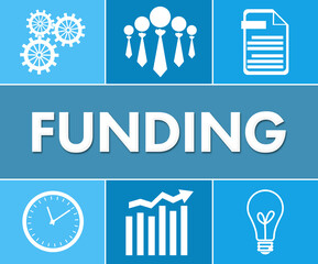 Funding Business Symbol Blue Grid 