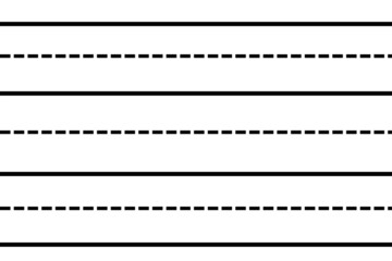 Dark single black lines and dotted line pattern on white background