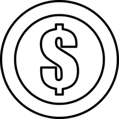 Money Icon line art design vector illustration on white background..eps