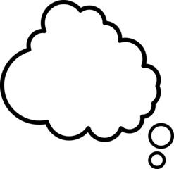 think bubble Icon vector illustration on white background..eps