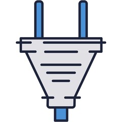 Power plug icon electric socket vector on white