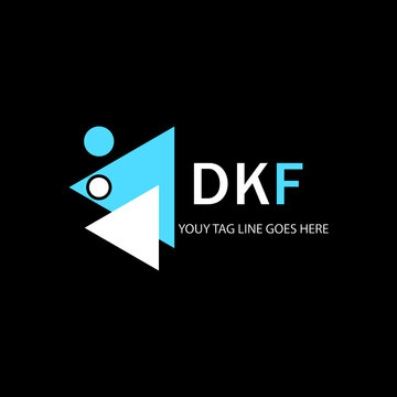DKF letter logo creative design with vector graphic