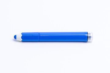A blue color marker isolated on white background.