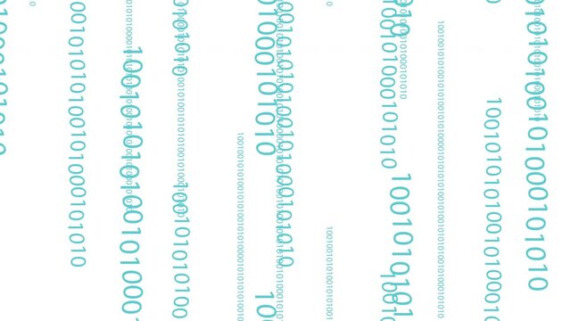 numbers binary code pattern animation