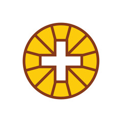 Medical cross logo vector, healthcare and pharmacy icon design