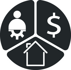Fototapeta premium Assets icon, finance icon vector