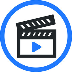 Filming icon, film symbol vector