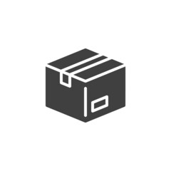 Cardboard box vector icon
