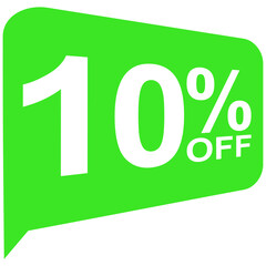 10% ten percent off vector