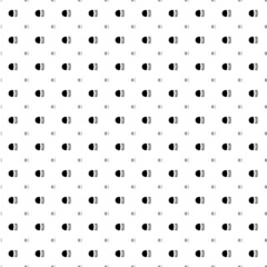 Square seamless background pattern from geometric shapes are different sizes and opacity. The pattern is evenly filled with black headlight symbols. Vector illustration on white background