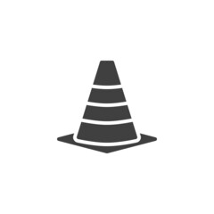 Traffic cone vector icon