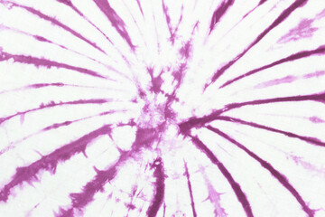Purple tie dye fabric texture background.