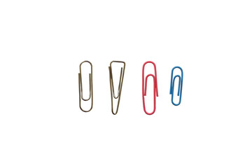 Paper clip isolated on white background.