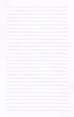 Blank lined paper background.