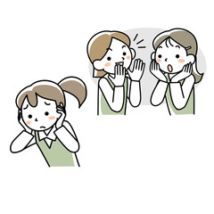 同僚の陰口に閉口する若い女性会社員