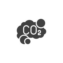 CO2 cloud vector icon