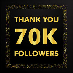 Thank you followers people, 70k online social groups, number of subscribers in social networks, the anniversary vector illustration set. My followers logo, followers achievement symbol design.