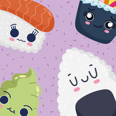 sushi food kawaii