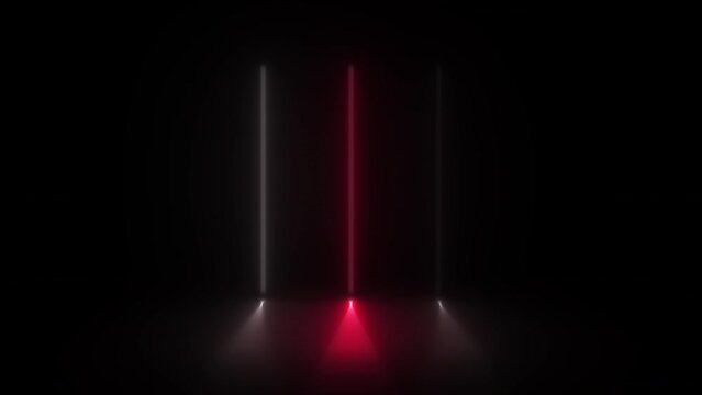 Concept 58-N1 Animated abstract neon light with led light effect and flickering pattern.