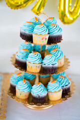 cupcakes with icing and sprinkles