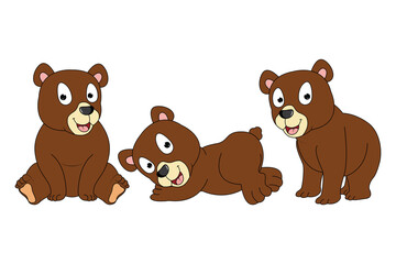 cute bear animal cartoon graphic