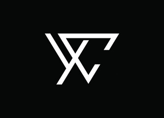 alphabet letters monogram icon logo CY or YC
