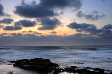 Mediterranean coast in southern Israel near the city of Ashkelon