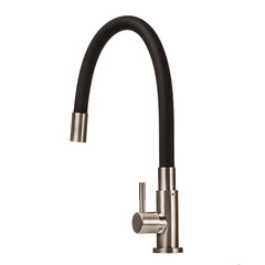 Water faucet on a white isolated background. Faucet for washbasin, kitchen, bathroom, shower.