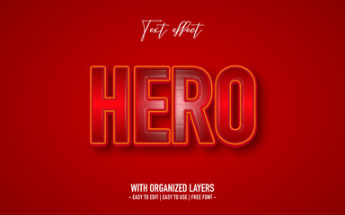 hero text effect