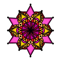 Mandala Flower Decorative Elements Vintage Oriental Pattern