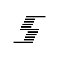 letter S stair logo design