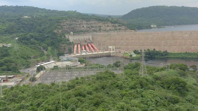 Akosombo electricity dam in Ghana, Africa