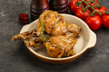 Rabbit stew in spicy sauce