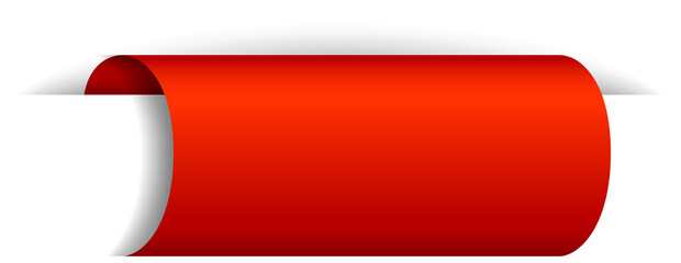 Red banner design on white background