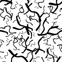Seamless pattern with sketch squiggle