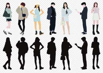 Street fashion. Walking street style for young people