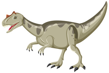 A dinosaur carnotaurus on white background