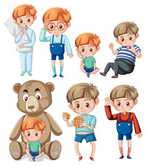 Cute girl standing on white ground